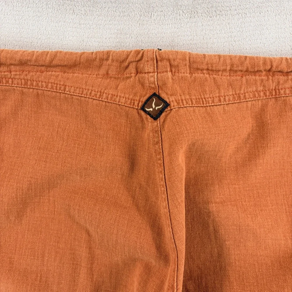 Vintage prAna Drawstring Cargo Pocket Pants in Rust Brown Men Medium USA Made